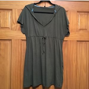 Old Navy - Swim Coverup Dress with Drawstring Waist & Hood | Small | Gray